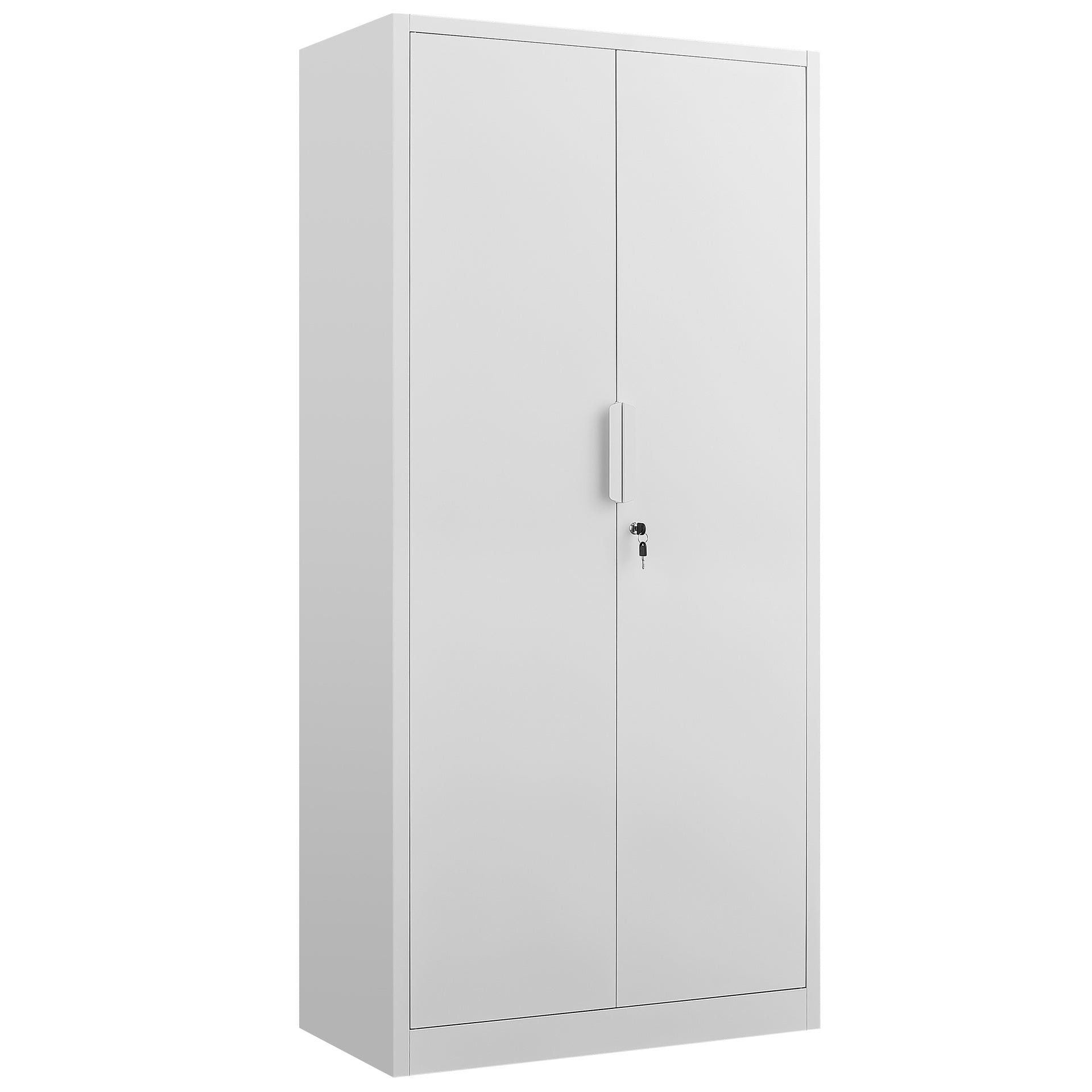 72-Inch 2-Door File Cabinet with Lock, 4 Adjustable Shelves, Heavy-Duty Steel Construction, for Commercial Office, Home Office, Legal Size & Letter File Storage, Organization Cabinet