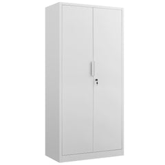 72-Inch 2-Door File Cabinet with Lock, 4 Adjustable Shelves, Heavy-Duty Steel Construction, for Commercial Office, Home Office, Legal Size & Letter File Storage, Organization Cabinet