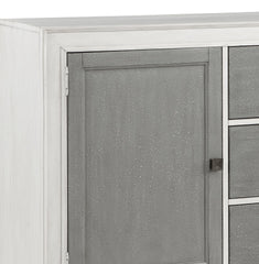 Katia Rustic Gray & Weathered White Finish Server