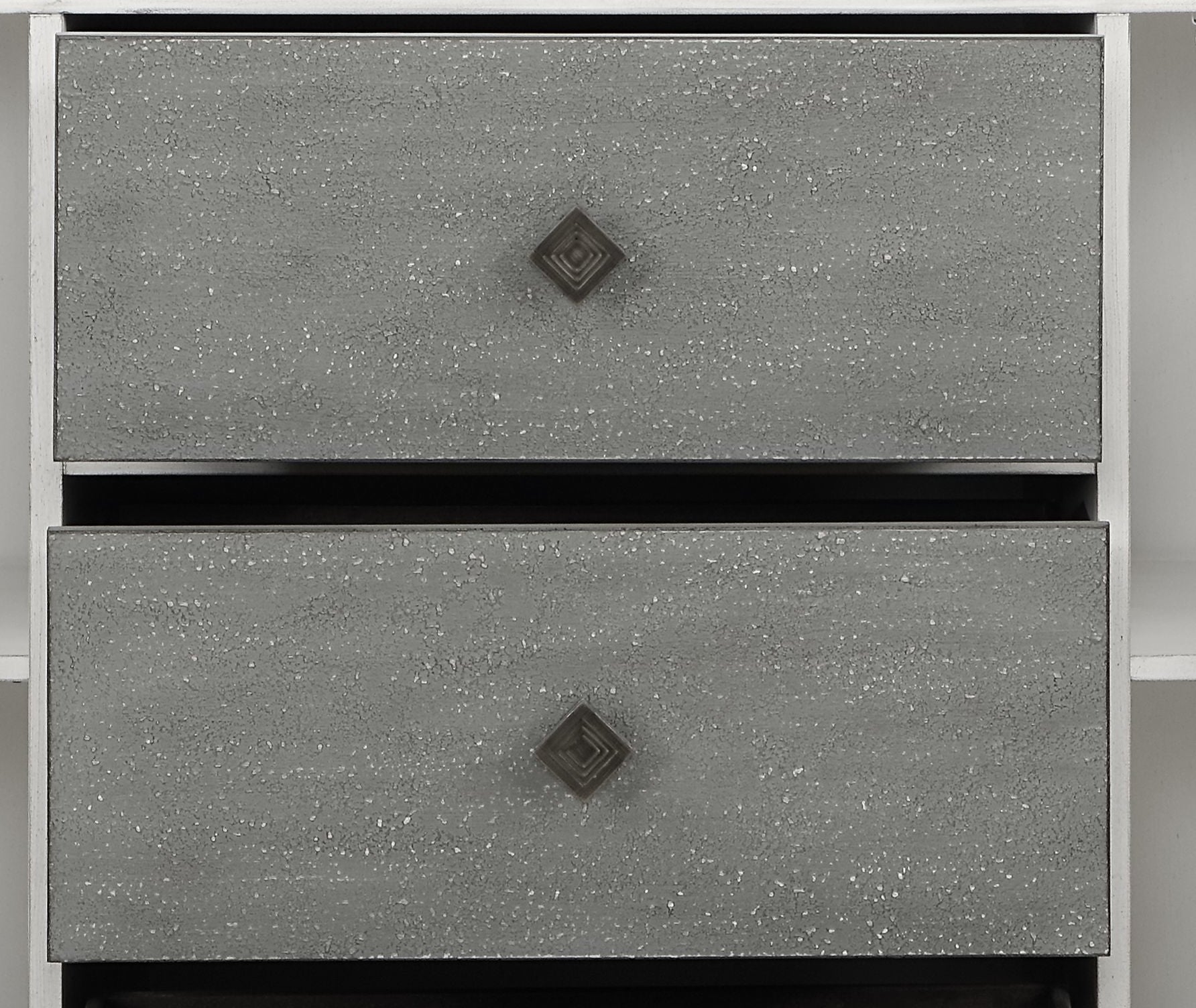 Katia Rustic Gray & Weathered White Finish Server