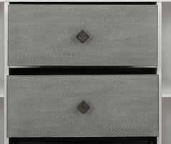 Katia Rustic Gray & Weathered White Finish Server