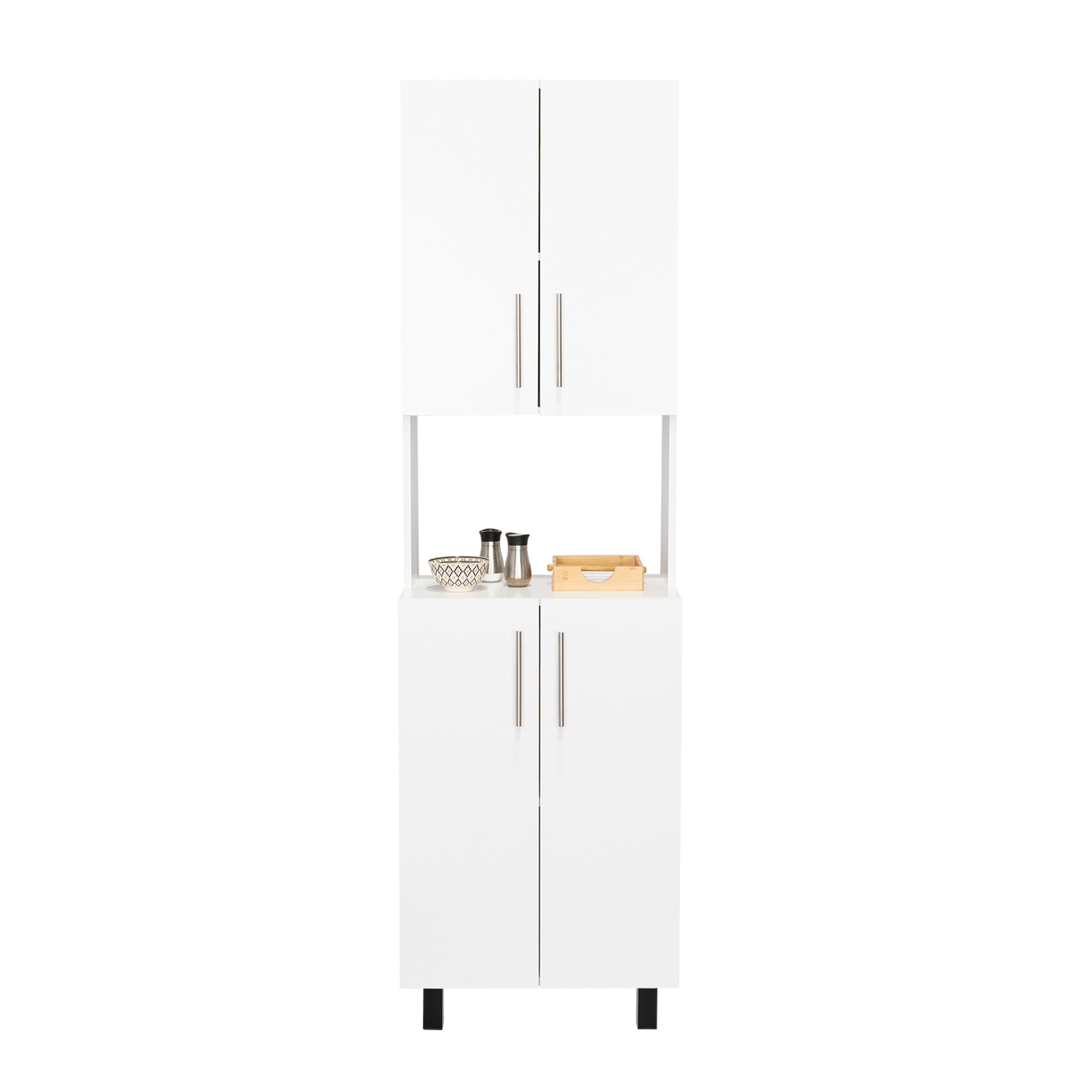 Perry Microwave Pantry, White
