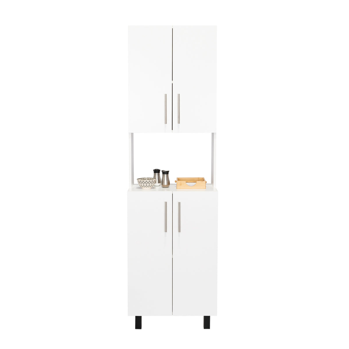 Perry Microwave Pantry, White