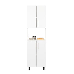 Perry Microwave Pantry, White