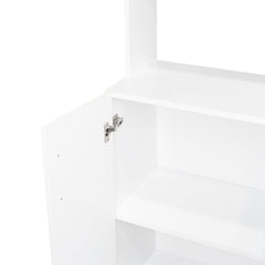 Perry Microwave Pantry, White