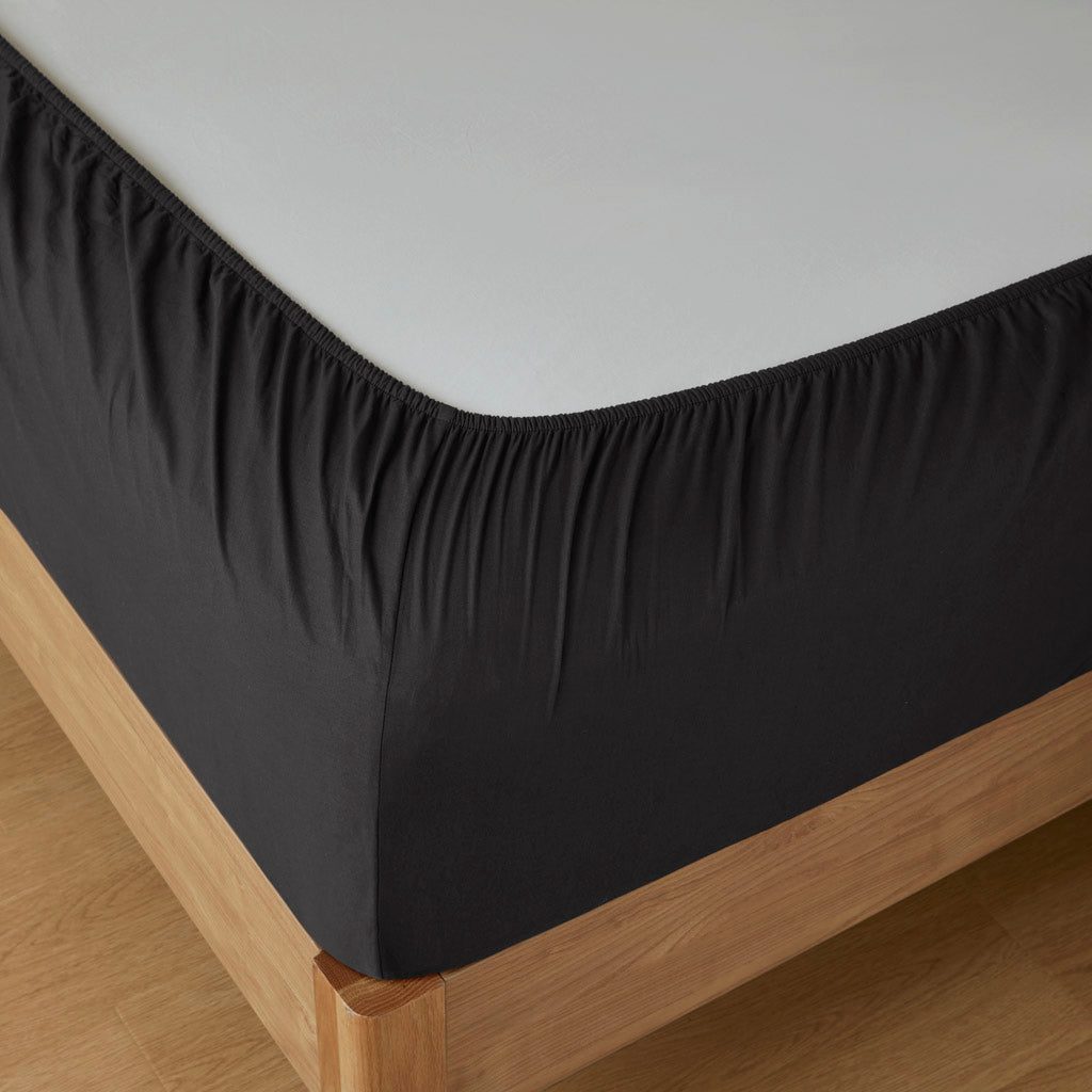 4-Piece King 100% Cotton Solid Sheet Set