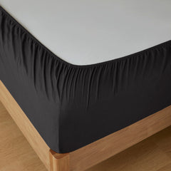 4-Piece King 100% Cotton Solid Sheet Set