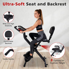X Bike Foldable Stationary Bike, Folding Upright Exercise Bike for Home