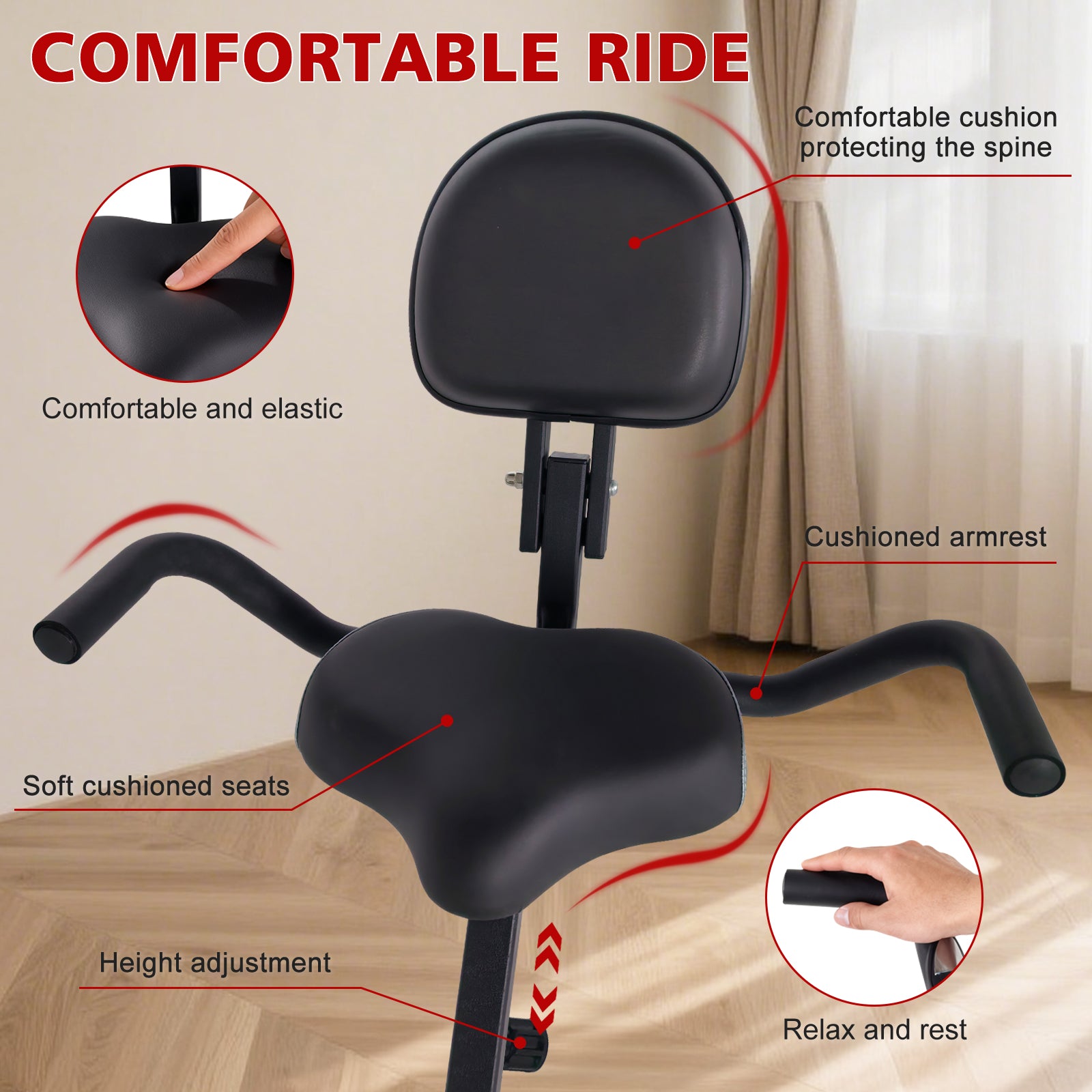X Bike Foldable Stationary Bike, Folding Upright Exercise Bike for Home
