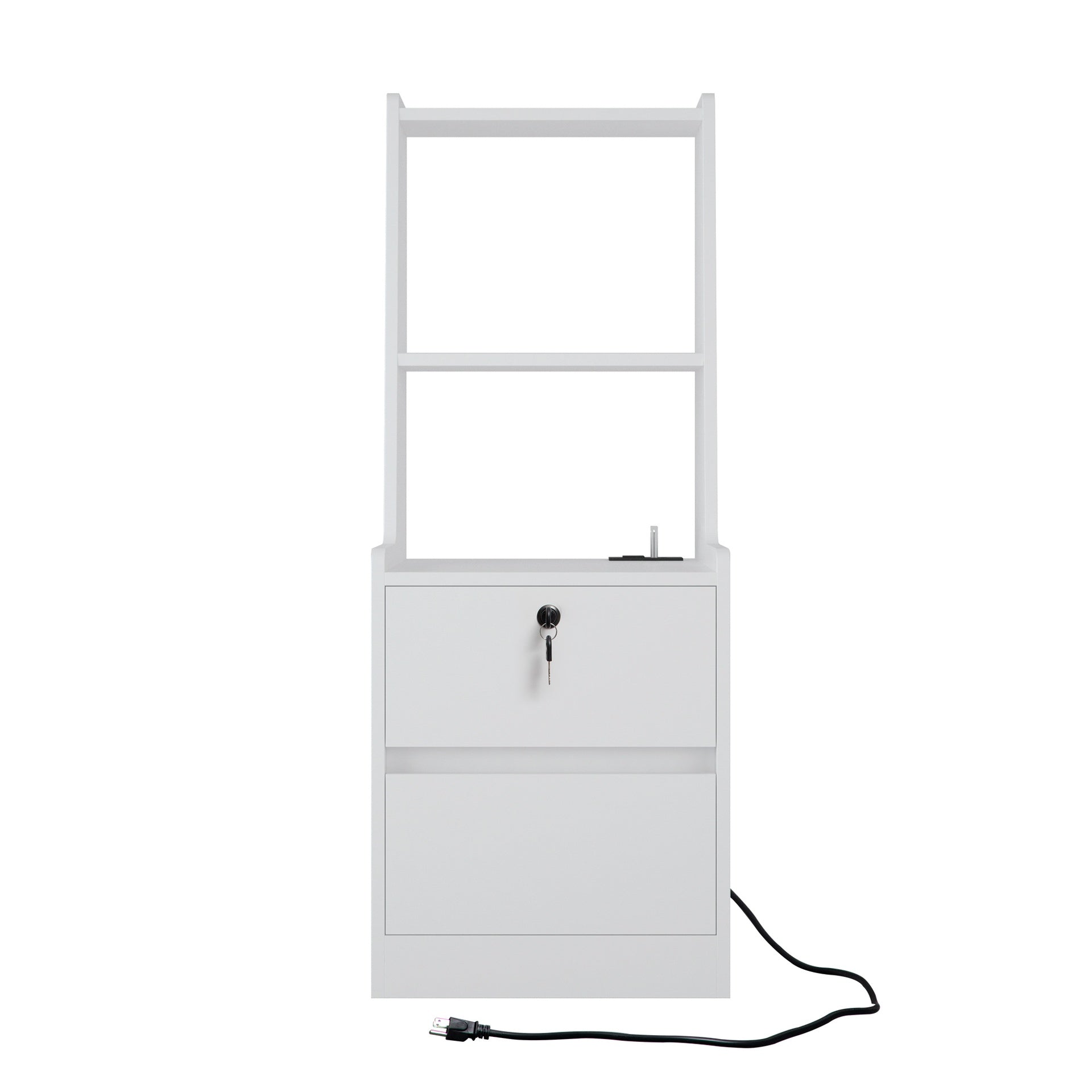 Nightstands Set of 2, with Charging Station, Smart Nightstand with Night Light, Modern Night Stand with Bookshelf, Bedside Tables with Storage Cabinet for Bedroom,White