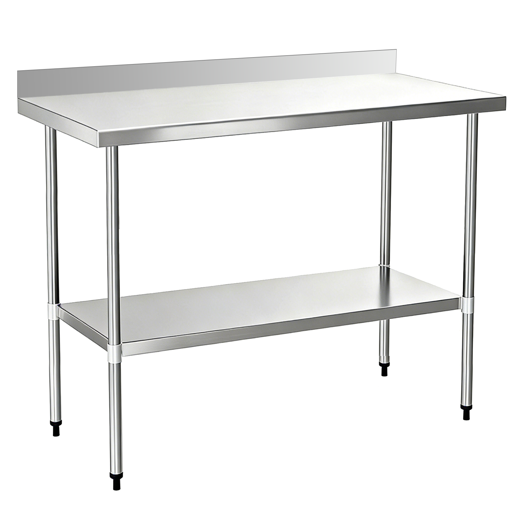 24" x 48" 18-Gauge Stainless Steel Commercial Work Table with 4" Backsplash and Undershelf