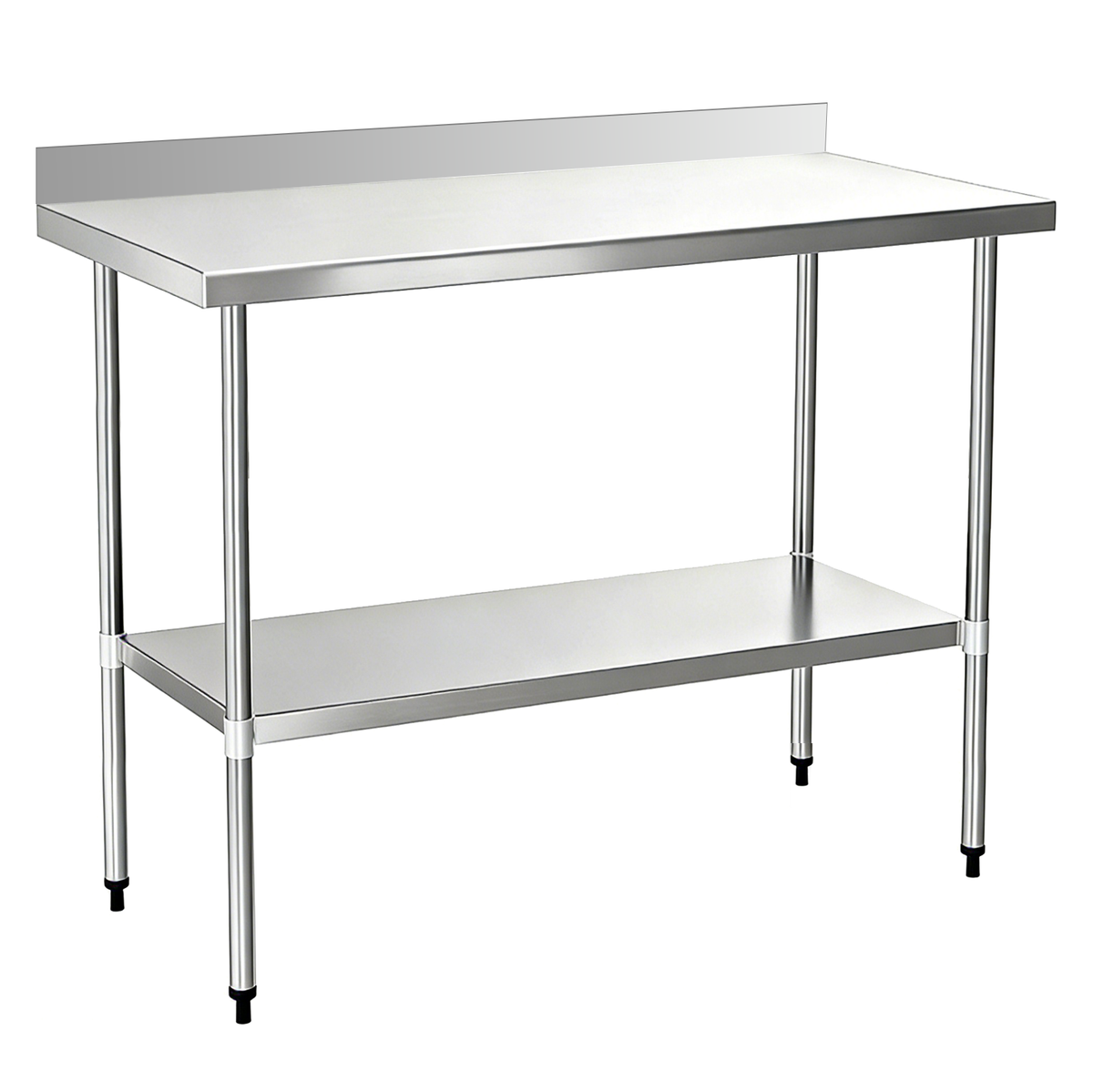 24" x 48" 18-Gauge Stainless Steel Commercial Work Table with 4" Backsplash and Undershelf