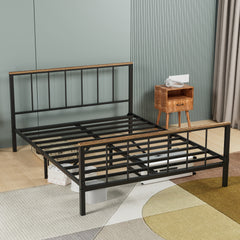 Metal Platform Bed Frame with Headboard and Footboard, Sturdy Metal Frame, Under Bed Storage, No Box Spring Needed, Full Size