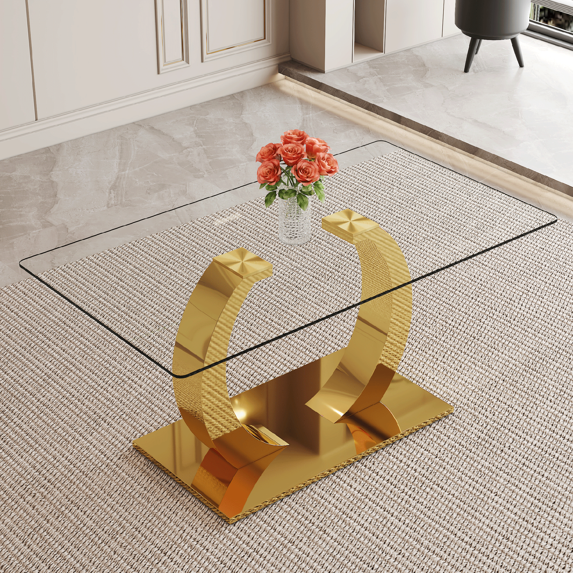 ONLY TABLE LEG.2DT-O-16090-GL Stainless steel golden table legs