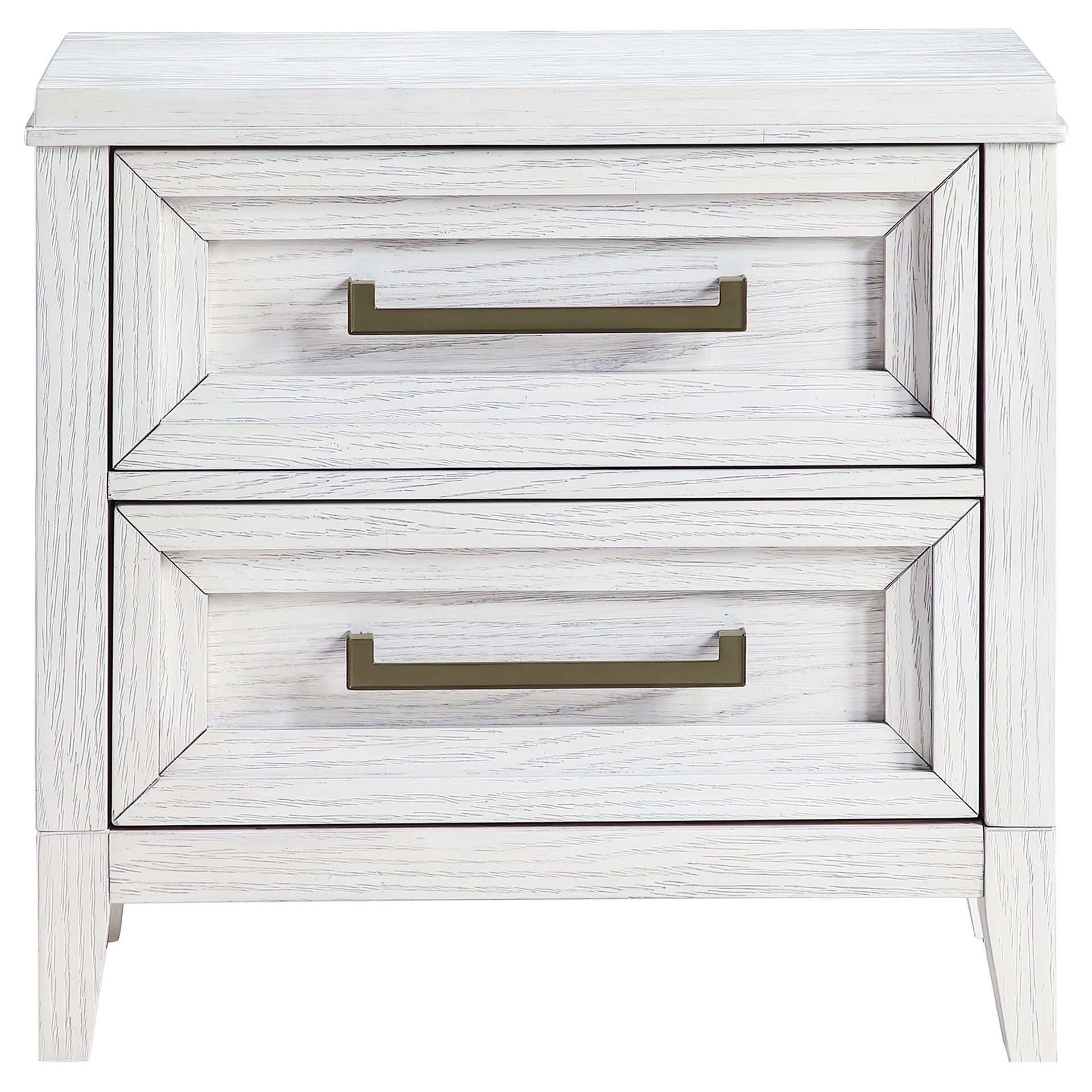 Avril Distressed White 2-drawer Nightstand Bedside Table