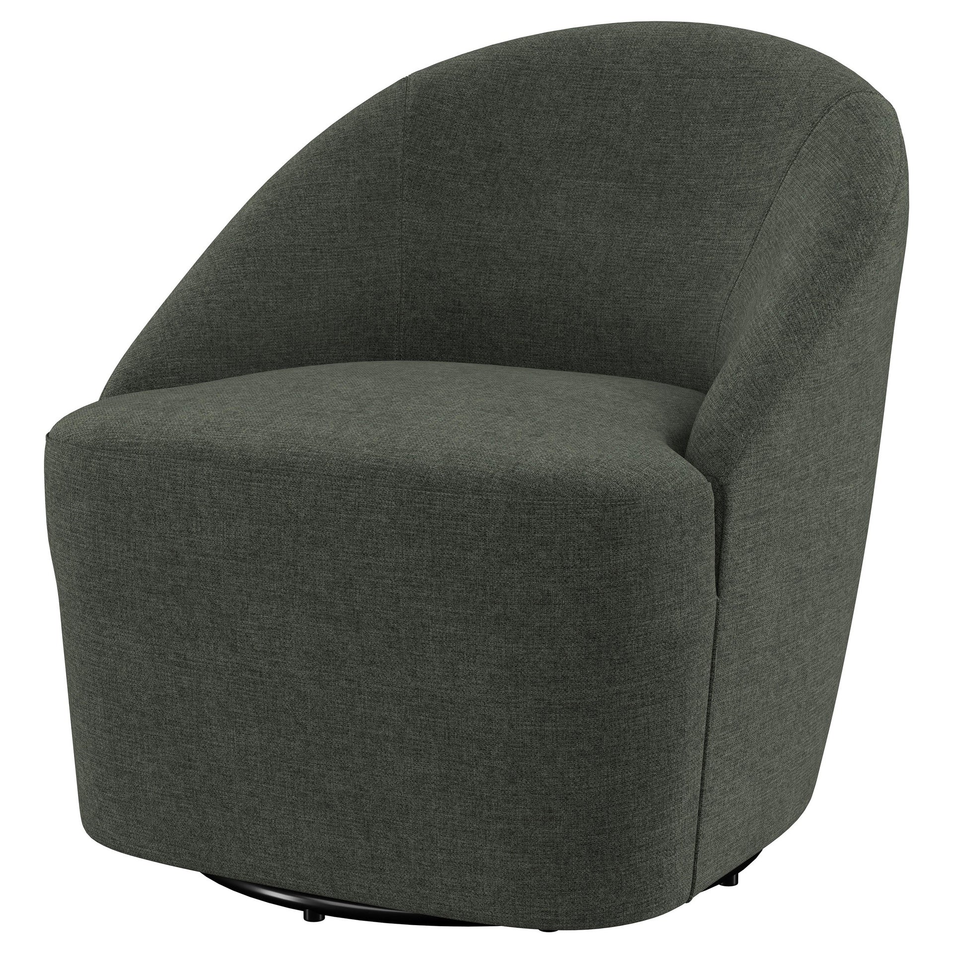 Denali Hunter Green Upholstered Accent Swivel Chair