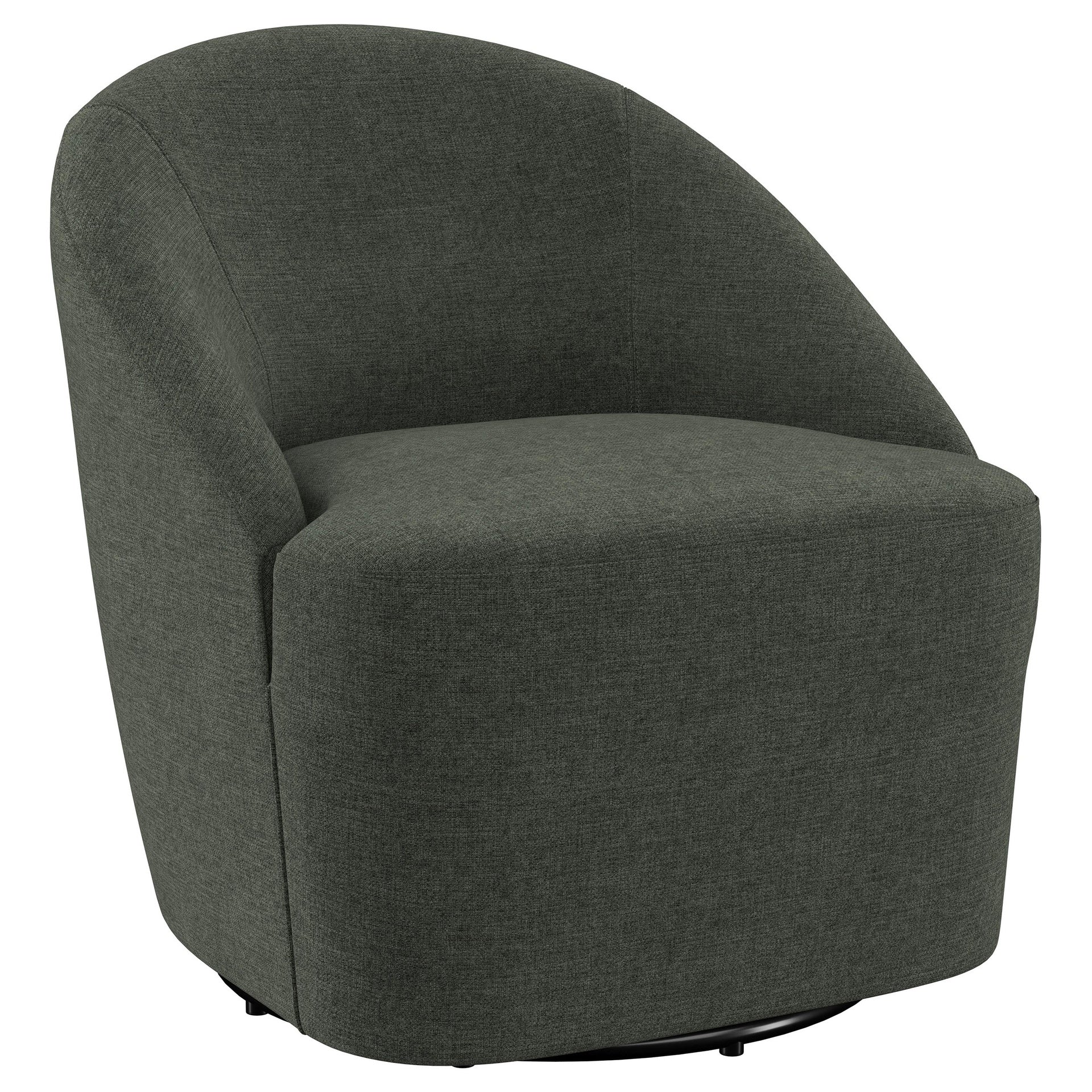 Denali Hunter Green Upholstered Accent Swivel Chair