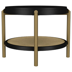 Benson Black Round End Table