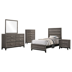 Cabrillo Grey Oak 5-piece Twin Bedroom Set
