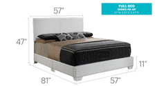 Elegant Casual Full Bed In White Finish