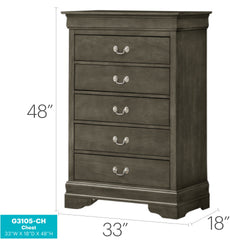 Louis Phillipe G3105-CH Chest , Gray