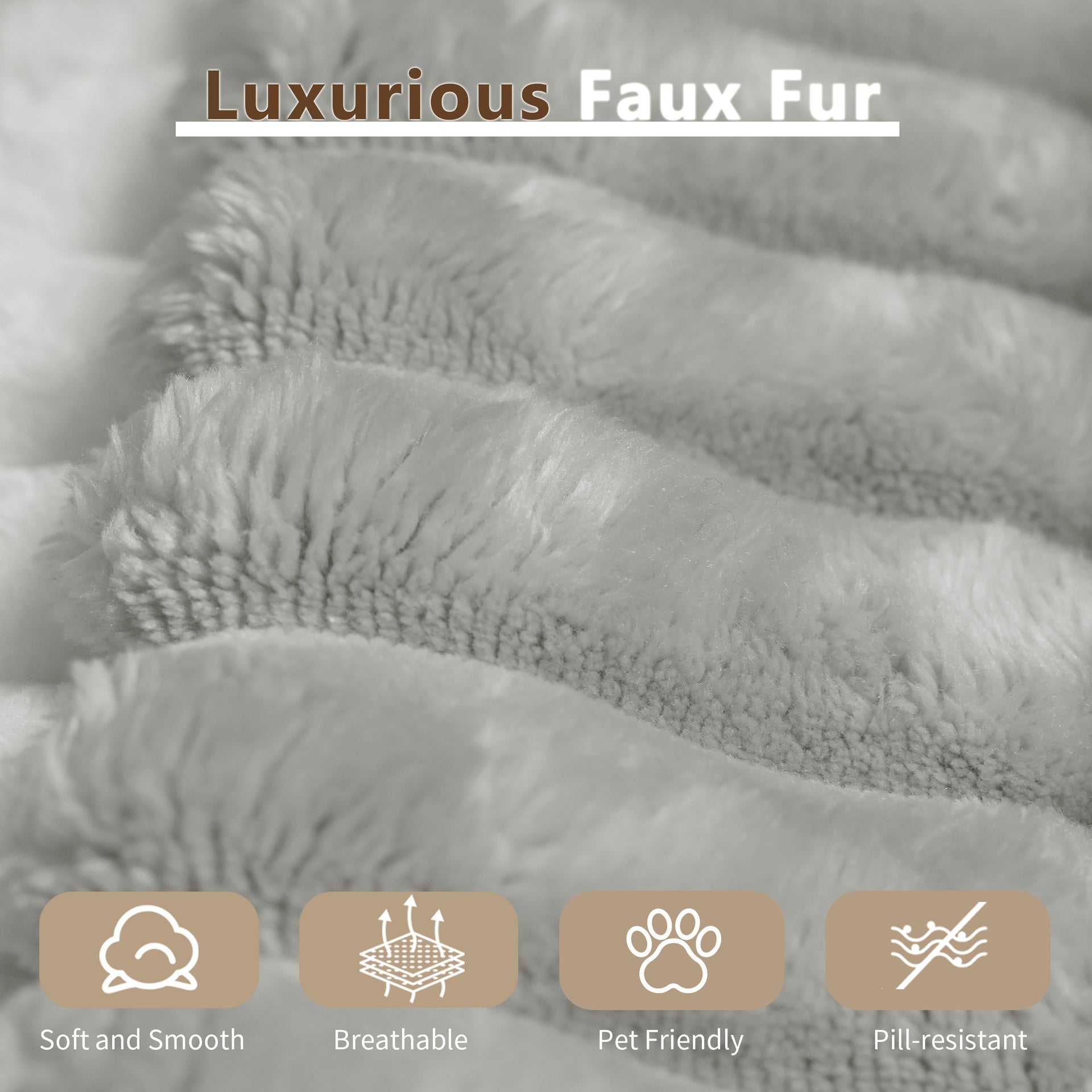 Chaise Lounge Chair Indoor, Oversized Upholstered Sofa Bed, Sleeper Couch Reading Chairs Fluffy Plush Faux Fur Cloud Sofas Couches for Living Room,Grey