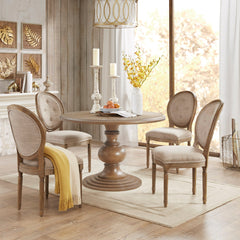46" Round Pedestal Dining Table Reclaimed Walnut 46" Dia.