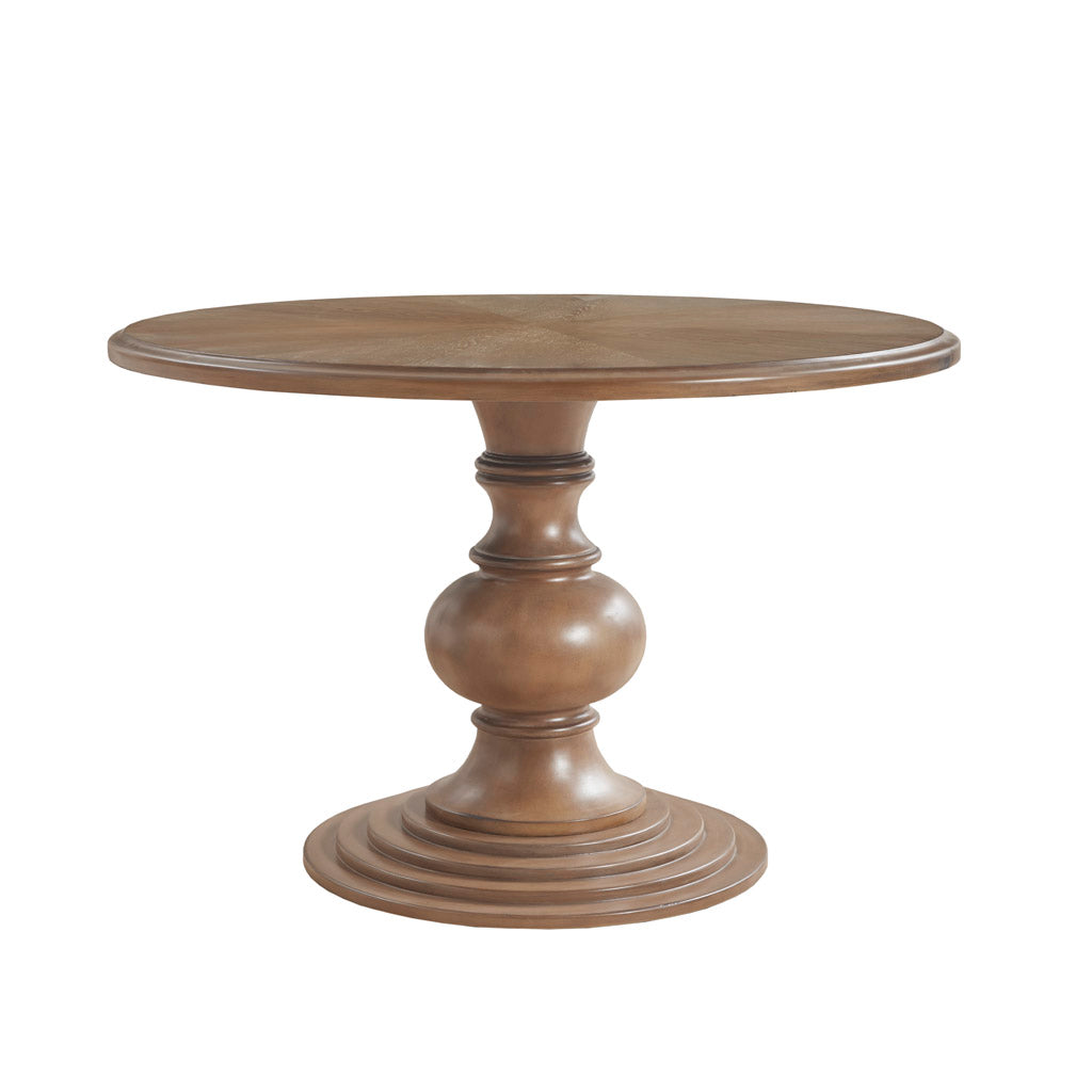 46" Round Pedestal Dining Table Reclaimed Walnut 46" Dia.