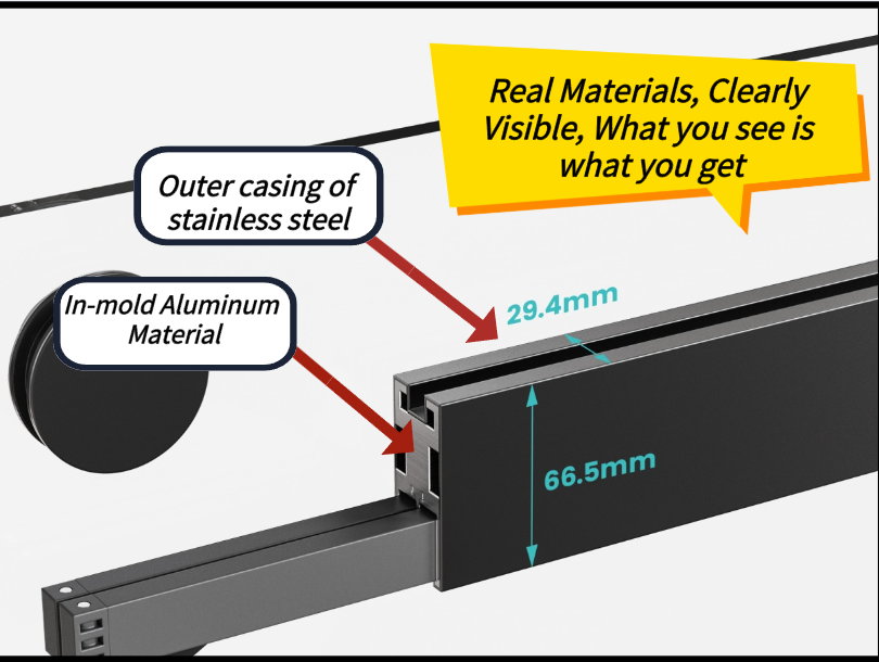 56-60 inches W *76 inches H  Frameless Double Sliding Soft-Close Shower Door in Matte Black,3/8 inches (10mm) Thick SGCC Tempered Glass  Door