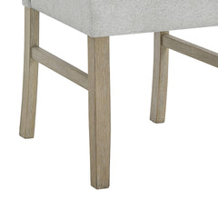 Tabitha Set of 2 Light Oak Finish Dining Side Chairs with Light Gray Fabric