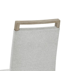 Tabitha Set of 2 Light Oak Finish Dining Side Chairs with Light Gray Fabric