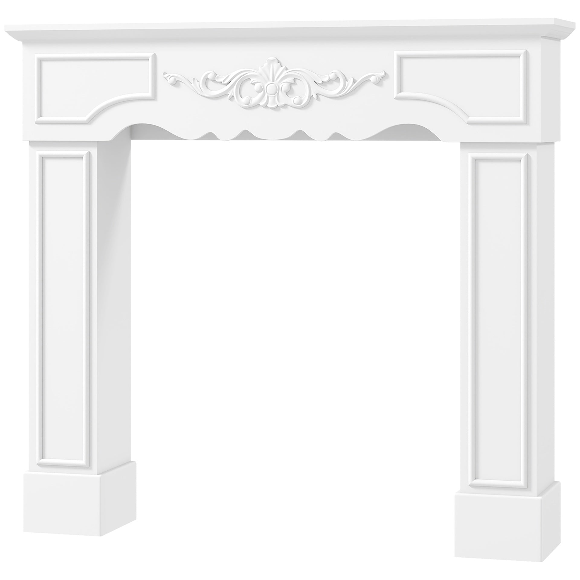 Fireplace Mantel, Freestanding Fireplace Surround with Leg for Electric Fireplaces