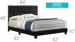 Stylish Black Contemporary Queen Bed