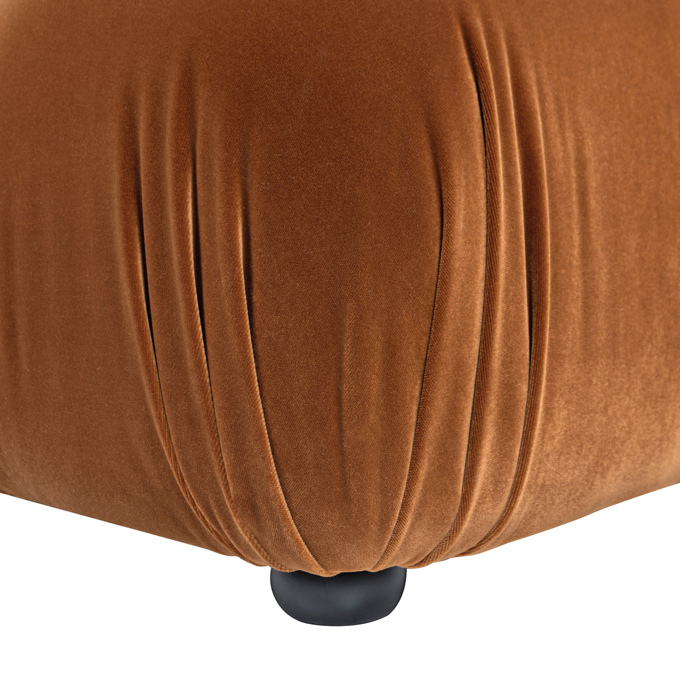 Marcel 36" Bubble Modular Modern Cocktail Ottoman, Olive Green Performance Velvet