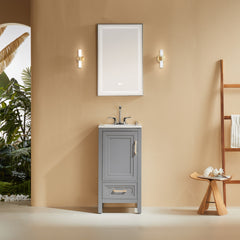 Fully Assembled 18'' Freestanding Single Bathroom Vanity with Top