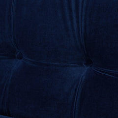 Jack 84" Modern Tuxedo Tufted Sofa, Navy Blue Velvet
