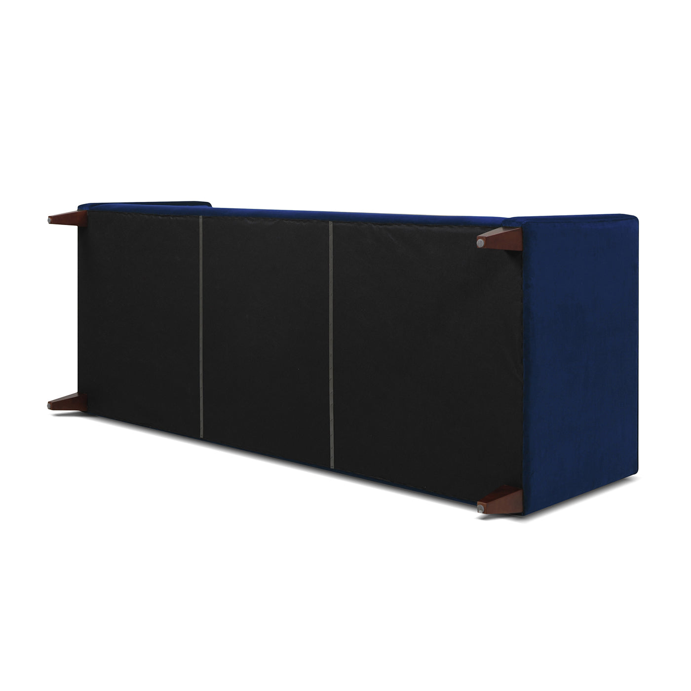 Jack 84" Modern Tuxedo Tufted Sofa, Navy Blue Velvet