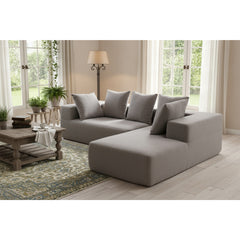 Modern Modular Compressed Sofa with Soft Cushions - Versatile Sectional for Living Room, Grey:YKX-33002-Grey