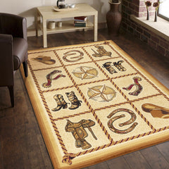 Tribes GC_YLS4010 Beige 2 ft. x 3 ft. Southwest Area Rug