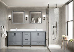 Dark Grey Double Bath Vanity 84 in. W x 22 in. D