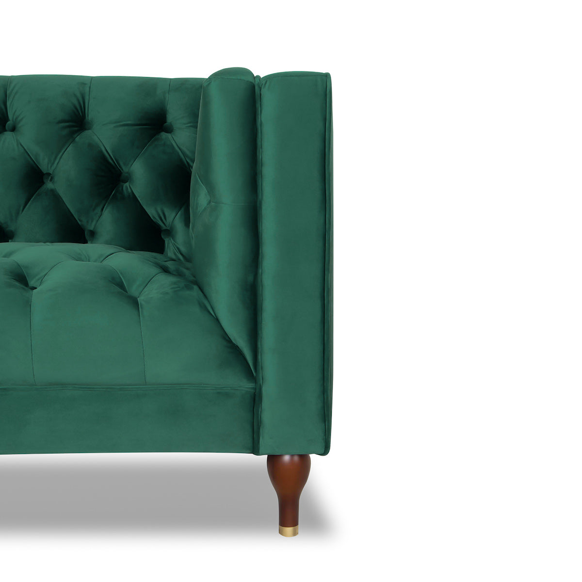 Evelyn Mid-Century Modern Tufted Back Velvet Lounge Chair