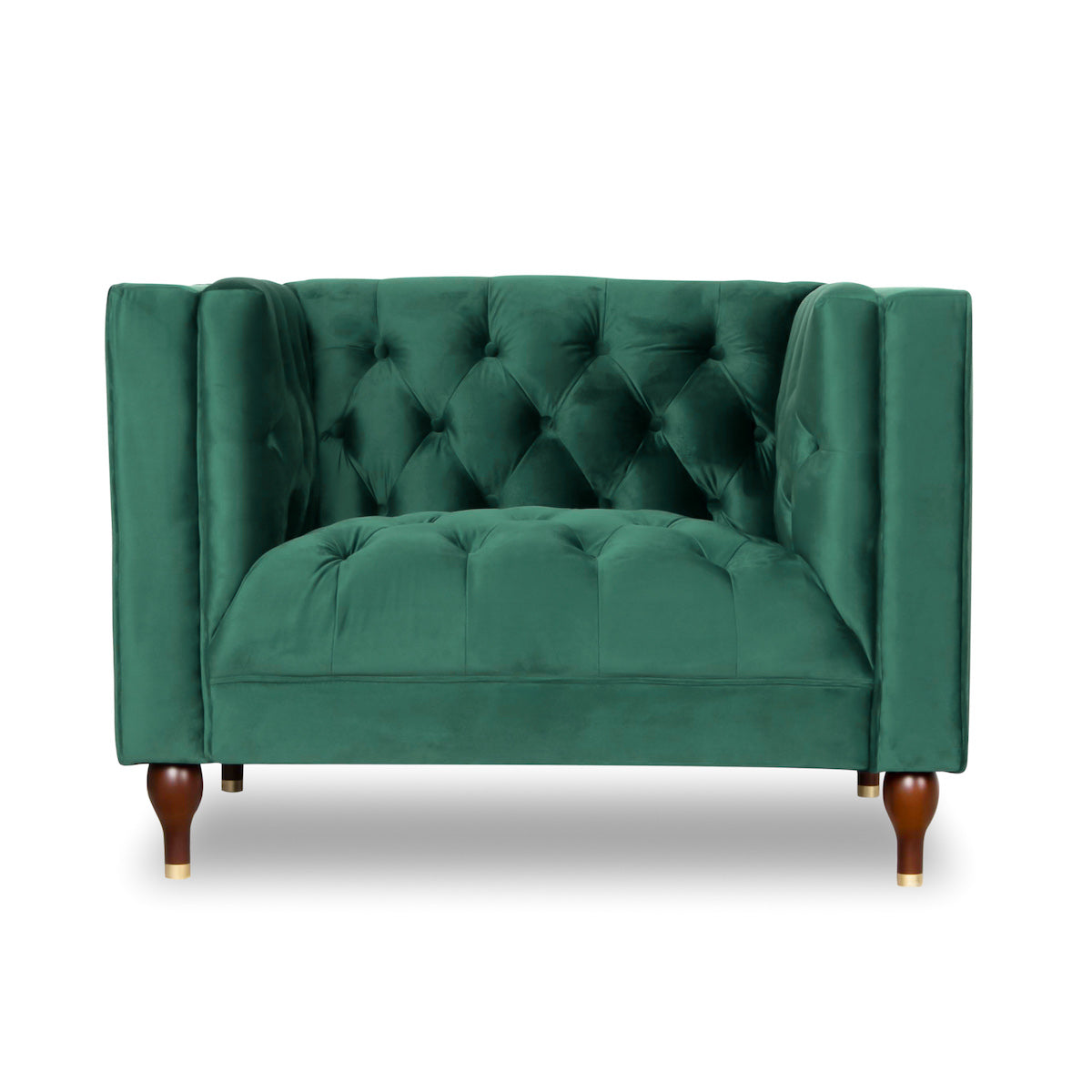 Evelyn Mid-Century Modern Tufted Back Velvet Lounge Chair