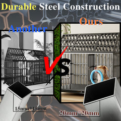 55" Heavy Duty Dog Crate Large Dog cage Strong Metal Dog Kennels and Crates for Large Dogs with 4 Lockable Wheels