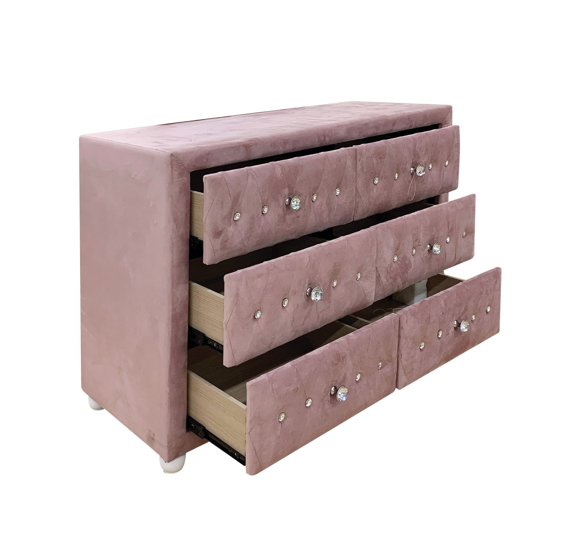 Reggie Pink Fabric Dresser