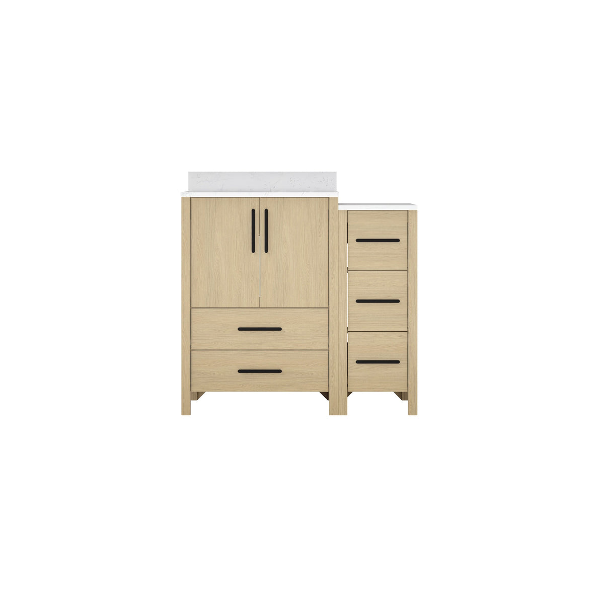 36"W×22"D×34"H Single Sink Bathroom Vanity Cabinet,Freestangding storage Vanity Cabinet with White Countertop