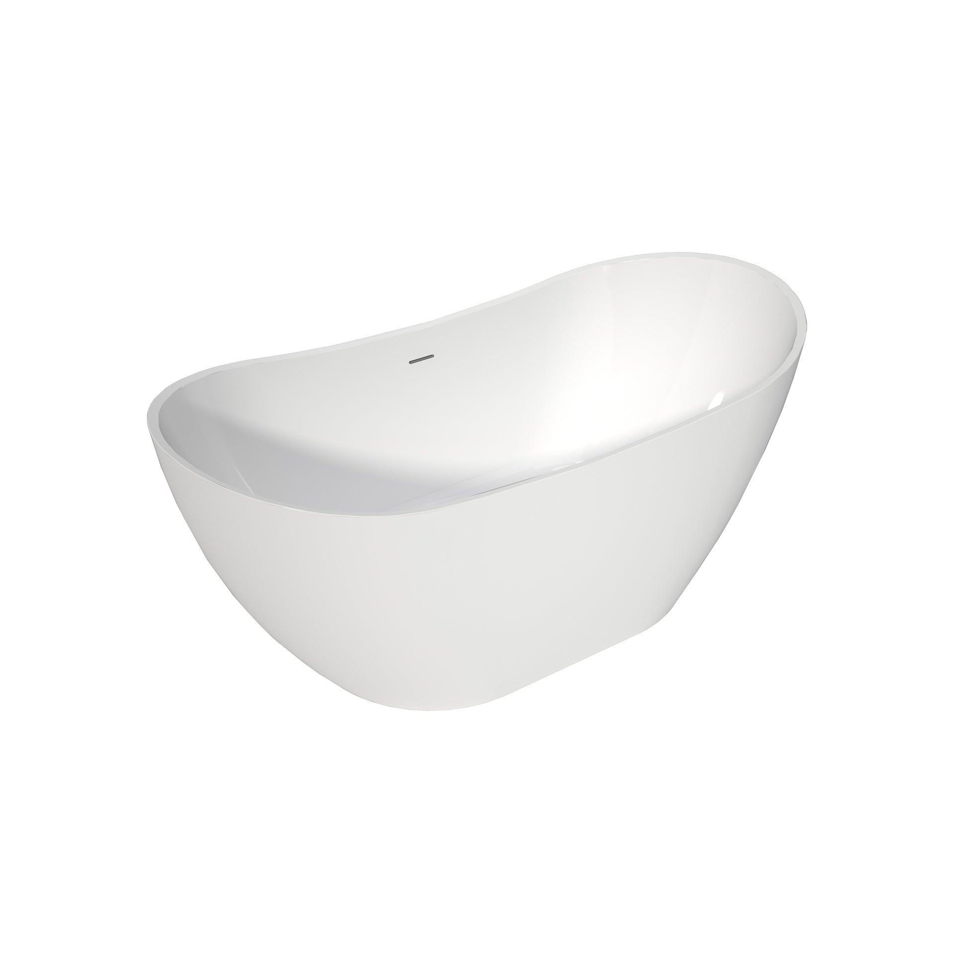 60×29 Inch Upgrade Acrylic Free Standing Bath tubs, Stand Alone White Soaker Tub