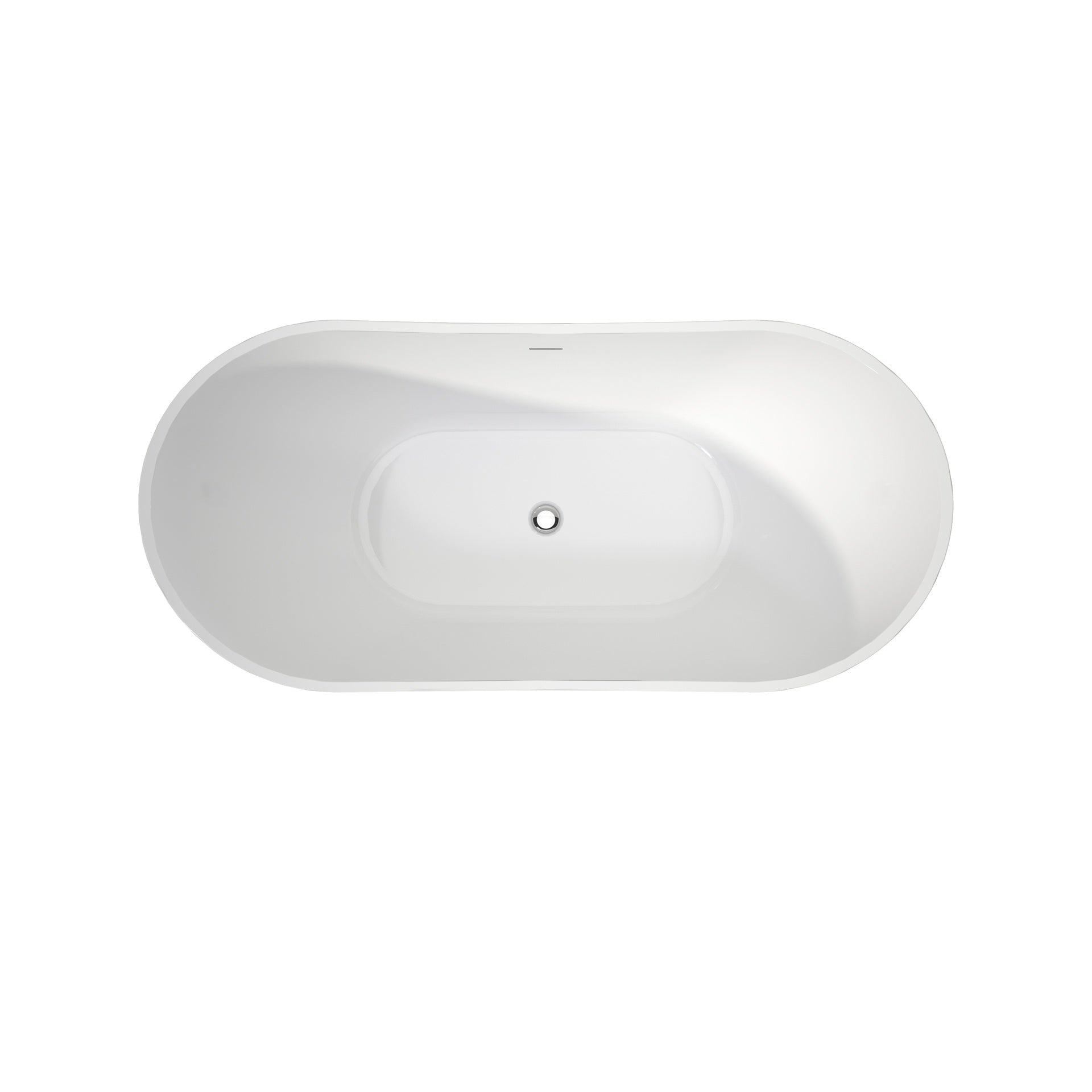 60×29 Inch Upgrade Acrylic Free Standing Bath tubs, Stand Alone White Soaker Tub