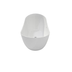 60×29 Inch Upgrade Acrylic Free Standing Bath tubs, Stand Alone White Soaker Tub