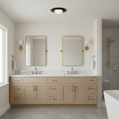 16 inch Square Black Integrated LED Flush Mount