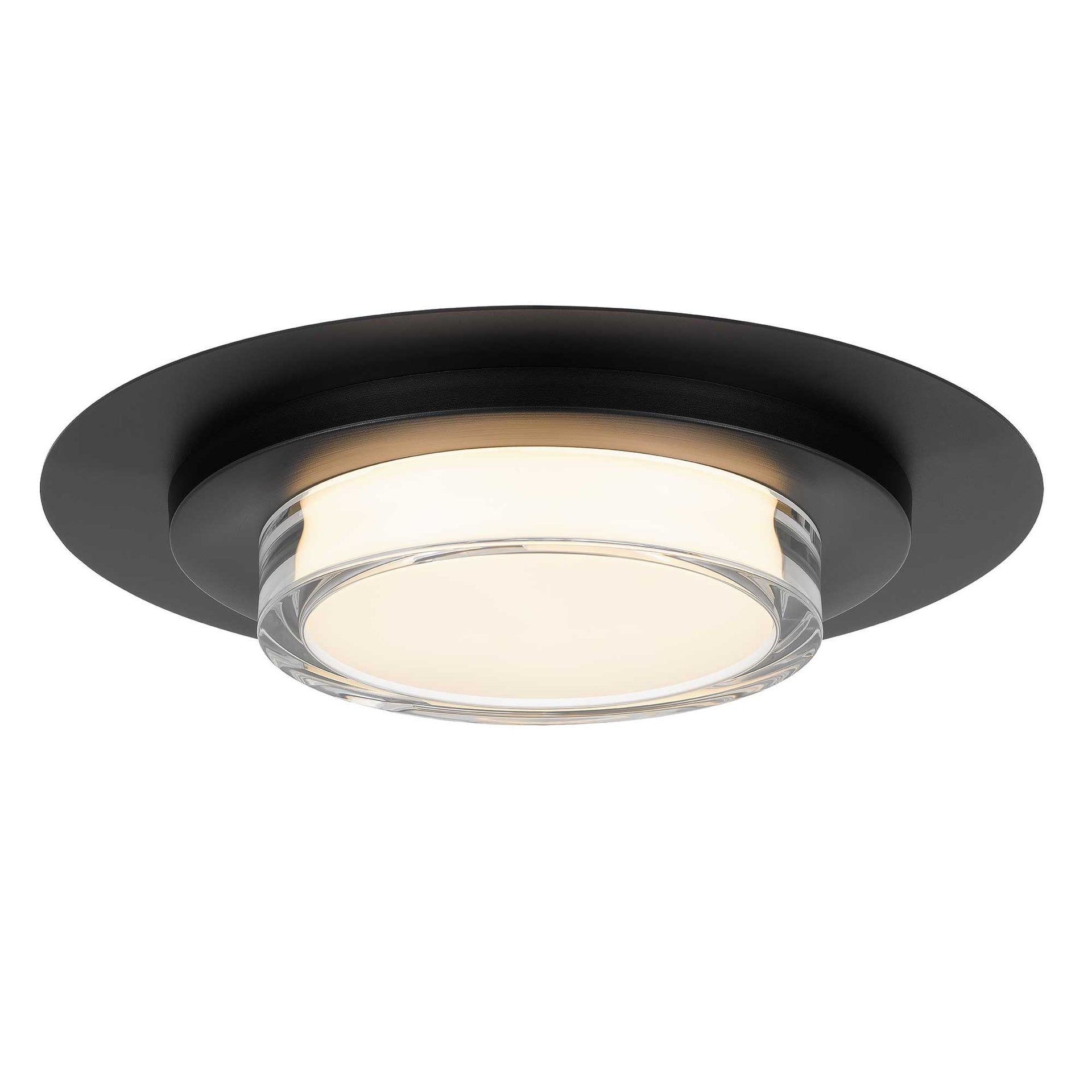 16 inch Square Black Integrated LED Flush Mount